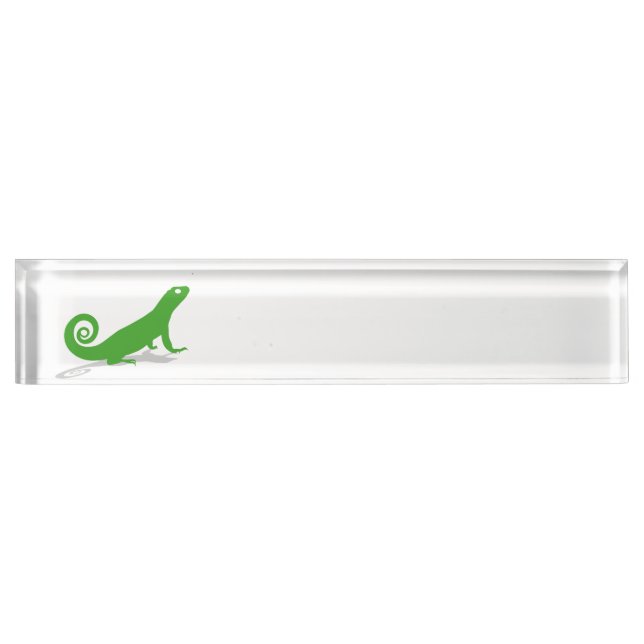 Grüne Eidechse Namensplakette (Vorderseite)