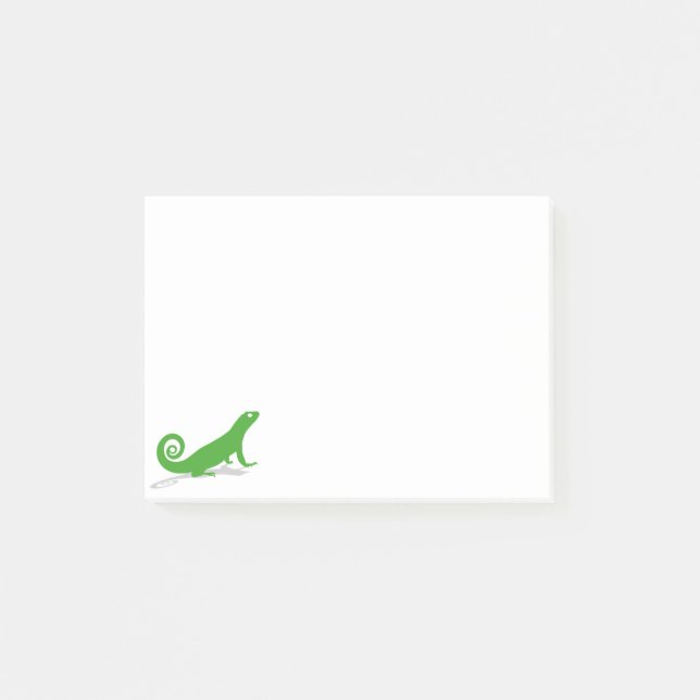 Grüne Eidechse Post-it Klebezettel (Vorderseite)