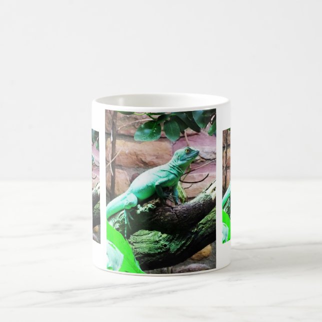 Grüne Eidechsen Kaffeetasse (Mittel)