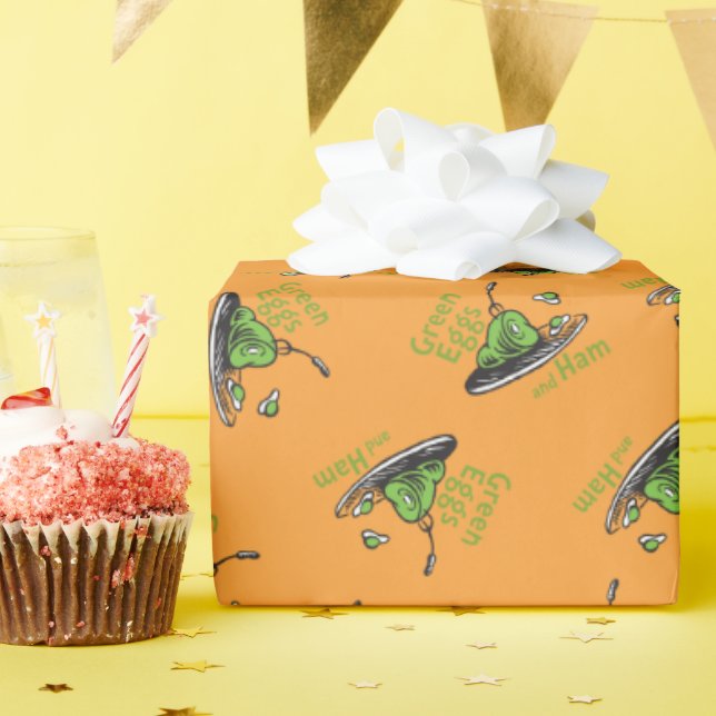 Grüne Eier mit Schinken Muster Geschenkpapier (Geburtstagsparty)
