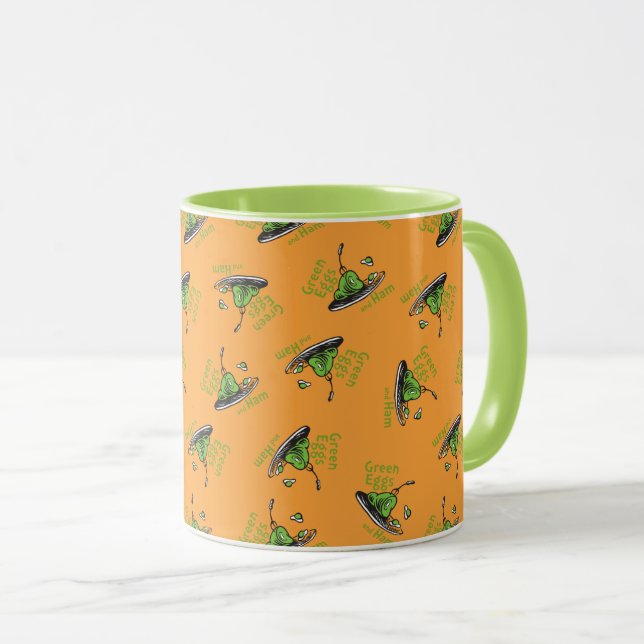 Grüne Eier mit Schinken Muster Tasse (VorderseiteRechts)
