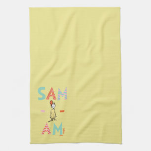 Grüne Eier mit Schinken Sam-I-Am Geschirrtuch