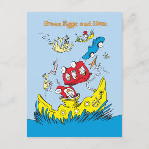 Grüne Eier und Schinken   Ich mag sie nirgendwo Postkarte