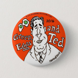 Grüne Eier und Ted Cruz für Präsidenten Button