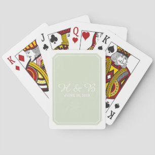 Grüne, einfach elegante Spielkarten