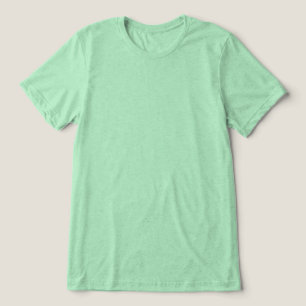 Grüne einfache blanko Vorderseite Unisex Tri-Blend Shirt