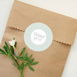 Grüne einzigartige Streifen Runder Aufkleber