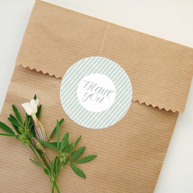 Grüne einzigartige Streifen Runder Aufkleber (Von Creator hochgeladen)