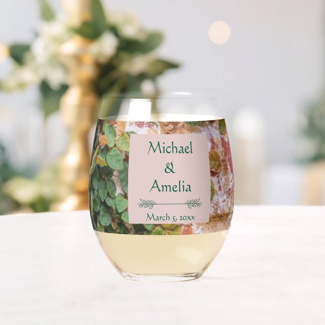 Grüne eivische Hochzeitssonne aus lackiertem Ziege Weinglas Ohne Stiel (Insitu (Hochzeit))