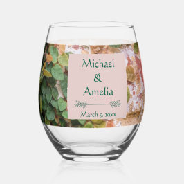 Grüne eivische Hochzeitssonne aus lackiertem Ziege Weinglas Ohne Stiel