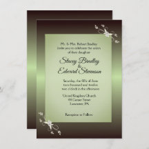 Grüne Elegance Einladung zur Hochzeit