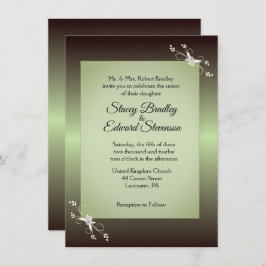 Grüne Elegance Einladung zur Hochzeit