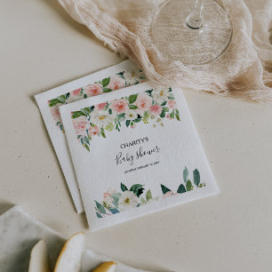 Grüne Elegante Blumendusche Serviette