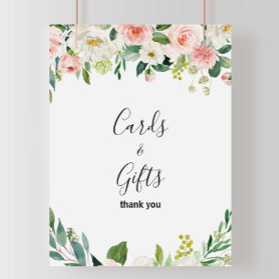 Grüne elegante Blumenkarten und Geschenke Schilder