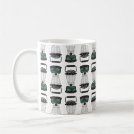 Grüne elektrische Laternen Kaffeemaschine Tasse