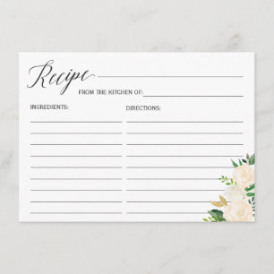 Grüne Elfenbeinflora Brautparty Rezept Karte