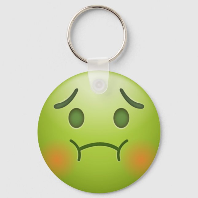 Grüne Emoji Schlüsselanhänger (Vorderseite)