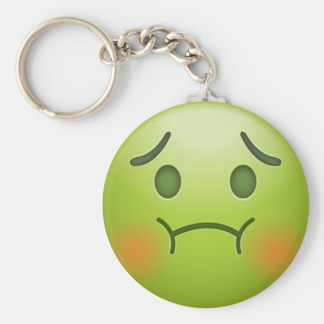 Grüne Emoji Schlüsselanhänger (Vorne)