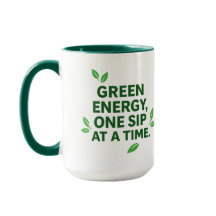 Grüne Energie-Pflanzen-Tasse