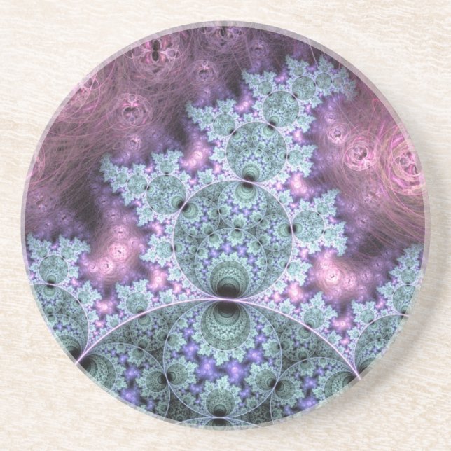 Grüne Energie Sandstein Untersetzer (Vorne)