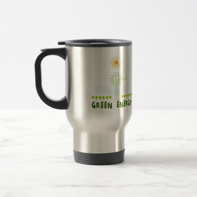 Grüne Energie-Tasse Reisebecher (Links)