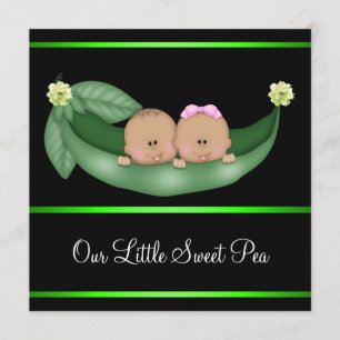 Grüne Erbsen in einer Pod-amerikanischen Genderoff Einladung