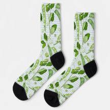 Grüne Erbsen Socken