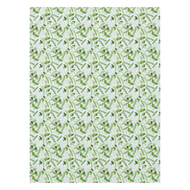 Grüne Erbsen-Tischdecke Tischdecke (Vorderseite)