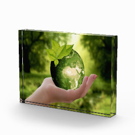 Grüne Erde Fotoblock