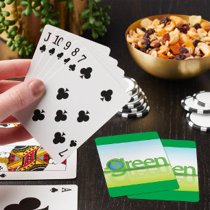 Grüne Erde Globus Öko freundliche Natur Spielkarten