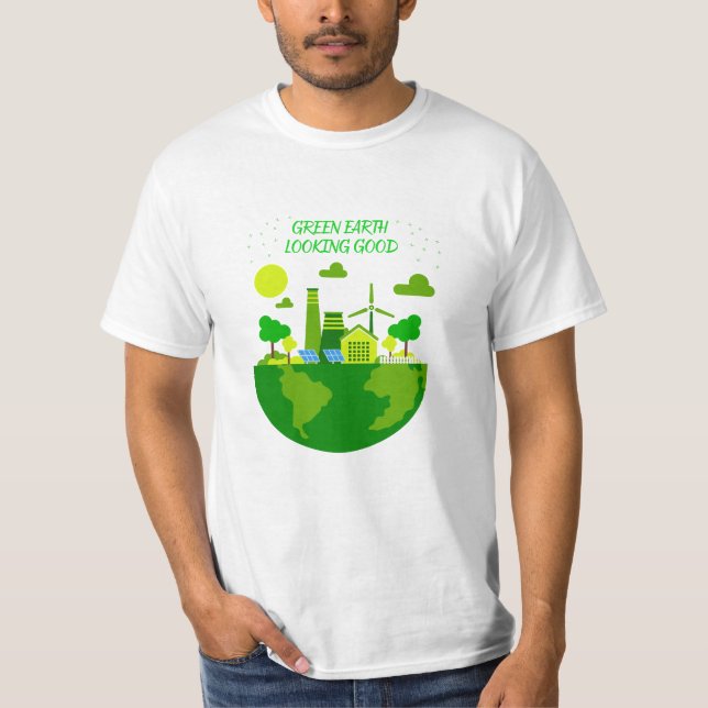 Grüne Erde, gut aussehen T-Shirt (Vorderseite)