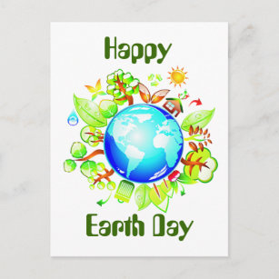 Grüne Erde Ökologisch für den Tag der Erde Postkarte