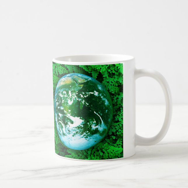 Grüne Erde - Umweltbewusstsein Kaffeetasse (Rechts)