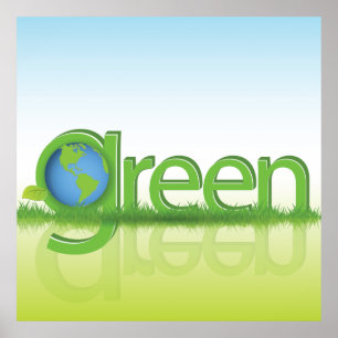 Grüne Erde Welt Poster