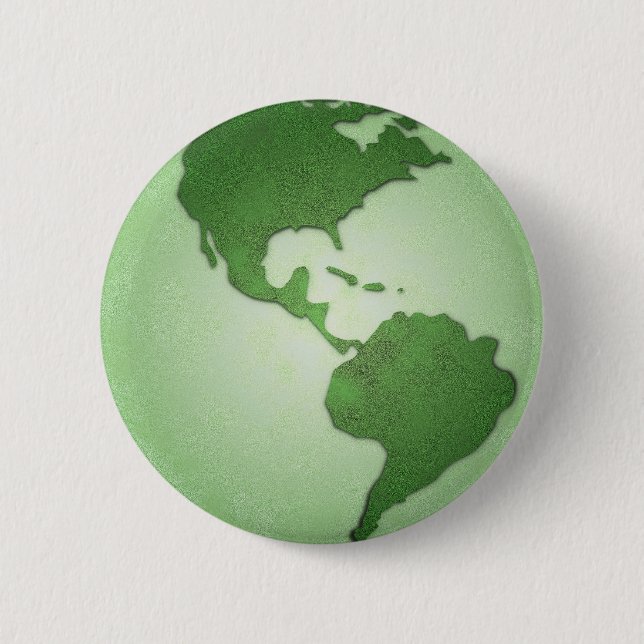 Grüne Erdknopf Button (Vorderseite)