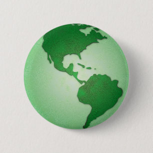 Grüne Erdknopf Button