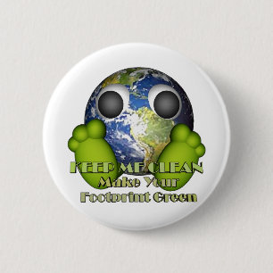 Grüne Erdsaubere Erde Button