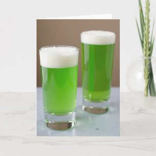 Grüne Erfrischungskarte für Drinks Karte
