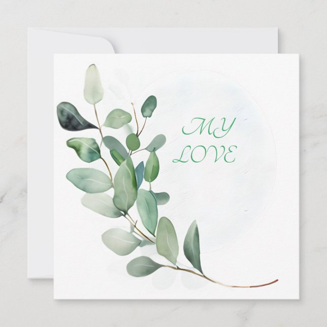 Grüne Eukalyptus-Blätter (Vorderseite)