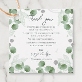 Grüne Eukalyptus-Blätter Die Natur Inspiriert Hoch Geschenkanhänger