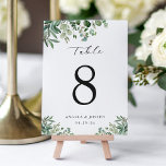 Grüne Eukalyptus-Blätter Hochzeitskarte Tischnumme RSVP Karte<br><div class="desc">Green Eukalyptus Blätter Hochzeitskarte Tischnummer Card. (1) Bitte passen Sie diese Vorlage einzeln an (z.B. von Nummer 1 bis xx) und fügen Sie jede Zahlenkarte separat in Ihren Warenkorb ein. (2) Für weitere Anpassungen klicken Sie bitte auf den Link "Weiter anpassen" und verwenden Sie unser Designwerkzeug, um diese Vorlage zu...</div>