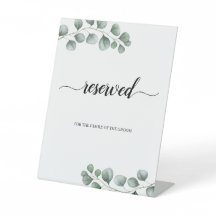 Grüne Eukalyptus-Blätter Kalligrafie vorbehalten