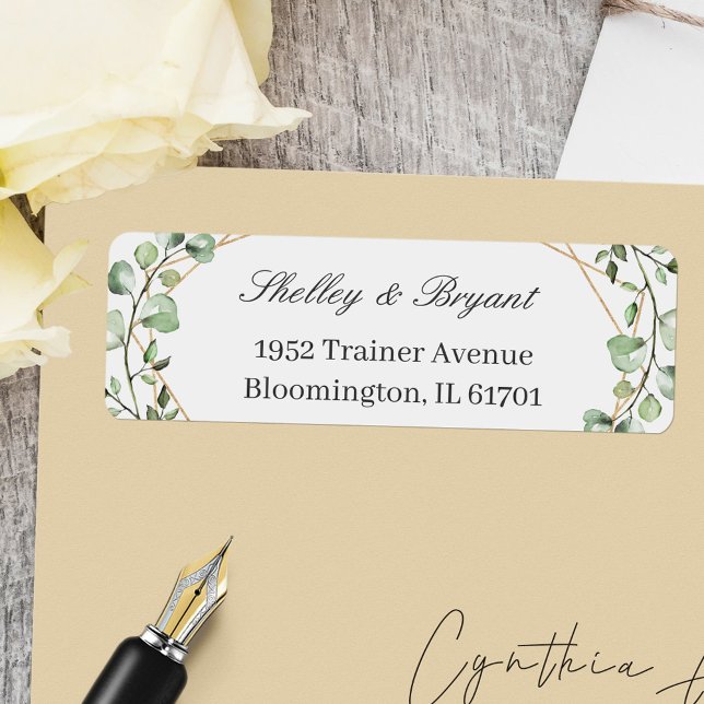 Grüne Eukalyptus-Blätter Rücksendeadresse (Von Creator hochgeladen)