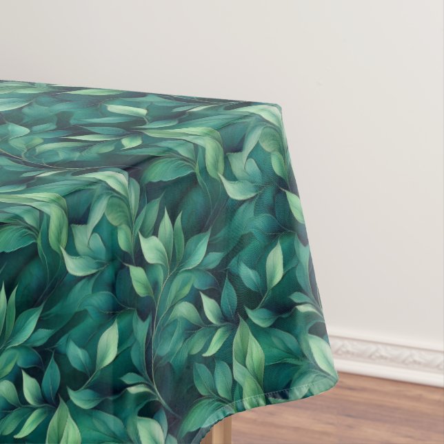 Grüne Eukalyptus-Blätter Tischdecke (Beispiel)