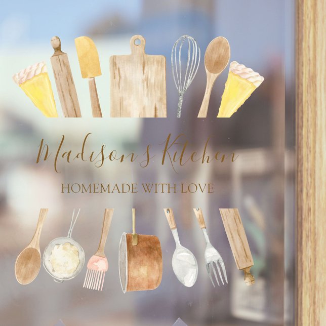 Grüne Eukalyptus-Blätter Tor Fensteraufkleber (In situ)