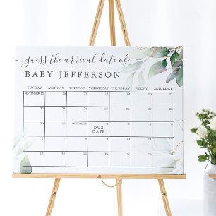 Grüne Eukalyptus-Duschanzeige Terminkalender Poster