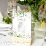 Grüne Eukalyptus Foliage Botanische Hochzeit Tischnummer<br><div class="desc">Fügen Sie Ihrem besonderen Tag eine üppige Touch mit unseren maßgeschneiderten, grünen Eukalyptusblättern botanischen Hochzeitsfeiern Tischnummern hinzu. Diese eleganten Tischaccessoires sind mit aufwändigen Details, subtilen Farbtönen von schlauer grün und einer reinen Hingabe zu ihrer ästhetischen Anziehungskraft entworfen. Jede Tischnummer wird von Mylini Design, einem erfahrenen Designer, der für die Touch...</div>