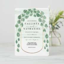 Grüne Eukalyptus Garland Goldenes Oval