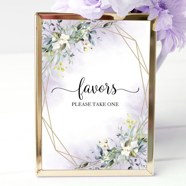 Grüne Eukalyptus Geometric Favors-Zeichen Poster (Von Creator hochgeladen)