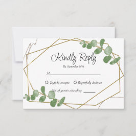 Grüne Eukalyptus-Grüne Grüne, Rustikale Szene RSVP Karte